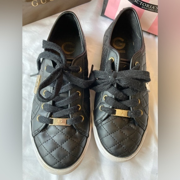 ❗️SALE❗️G‎ by Guess Black Quilted Sneakers 7.5 - Picture 1 of 12